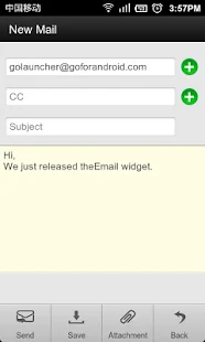 GO Email Widget - screenshot thumbnail