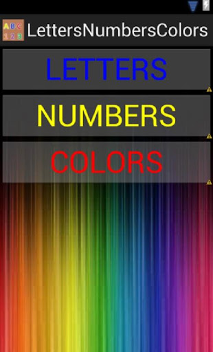 LETTERS NUMBERS COLORS