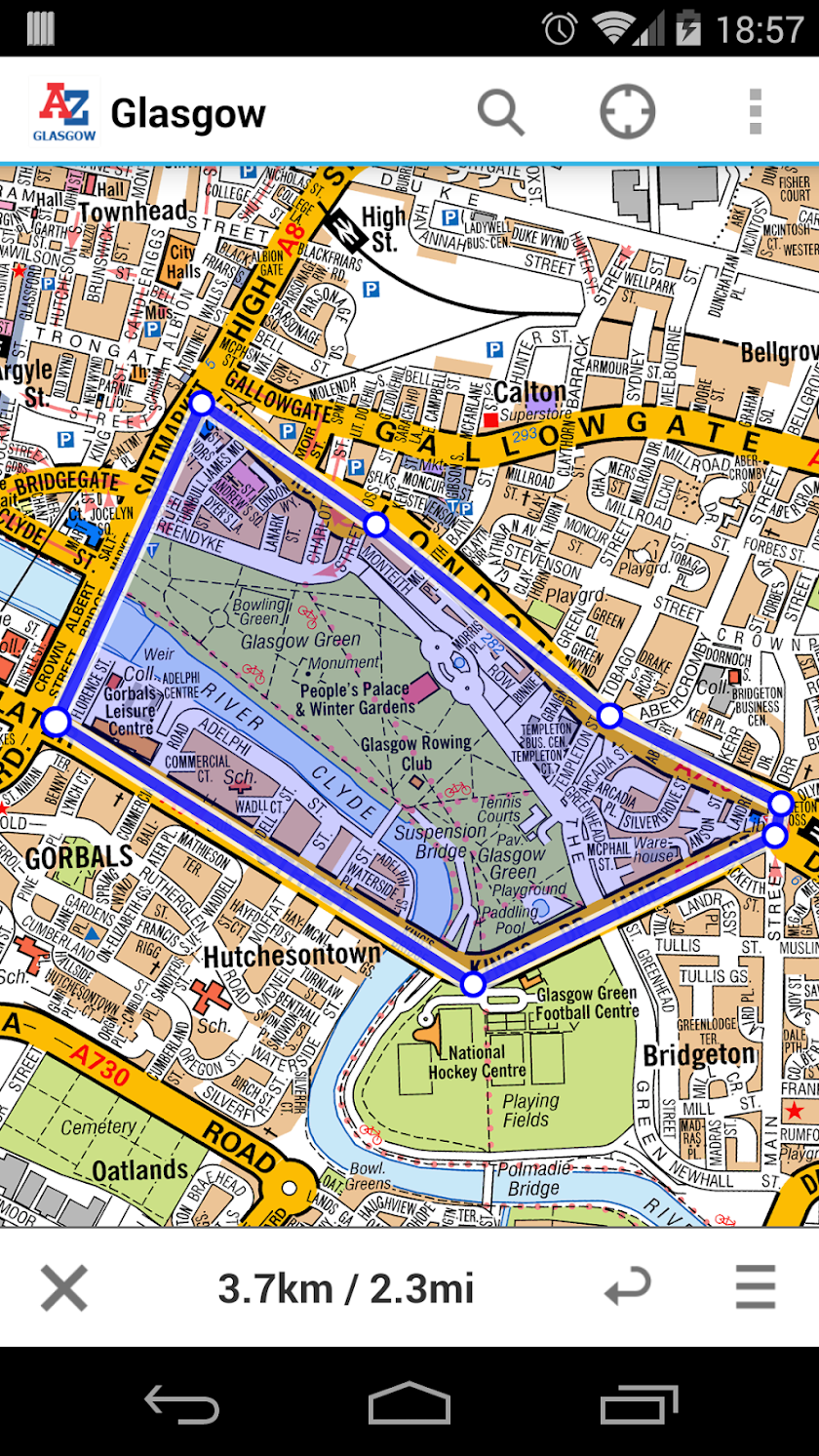 Glasgow A-Z Map by Zuti Screen 2