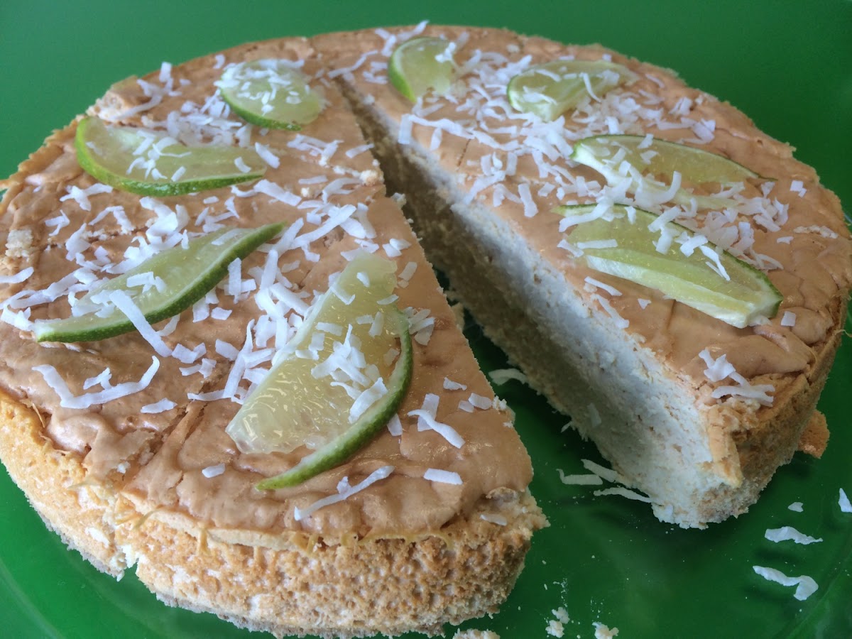 key lime and coconut cheesecake