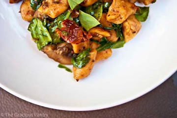 Sweet Potato Gnocchi With Mushrooms And Sun Dried Tomatoes