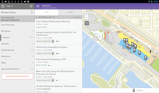 【免費生產應用App】Esri Events-APP點子