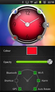 Colorful Glass Clock Widget HD Screenshots 5