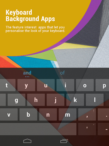 Keyboard Background Apps