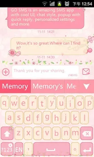 GO Keyboard Lovepetal Theme - screenshot thumbnail