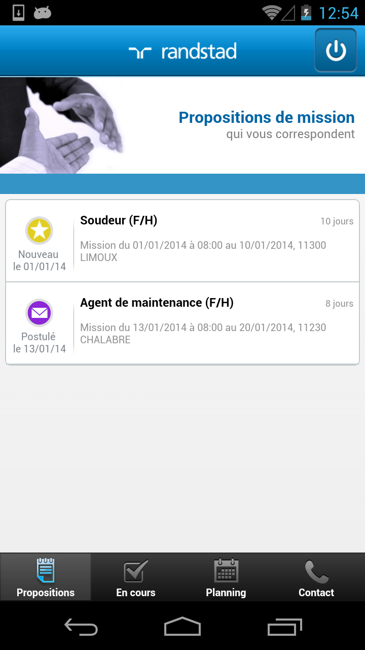 Randstad Mobilite Screen 2