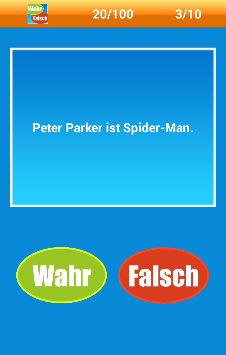 Wahr oder Falsch? (Quiz) Screen 2