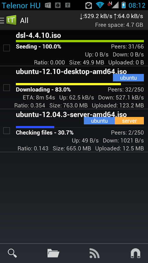 tTorrent - Torrent Client App - screenshot