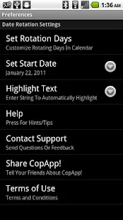 CopApp ! Calendar Schedule - screenshot thumbnail