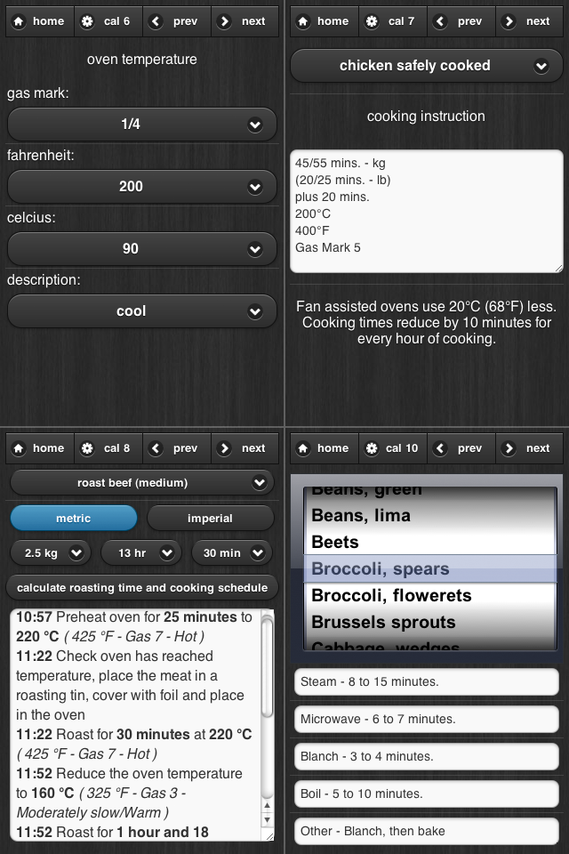 Cooking Calculator Screen 3