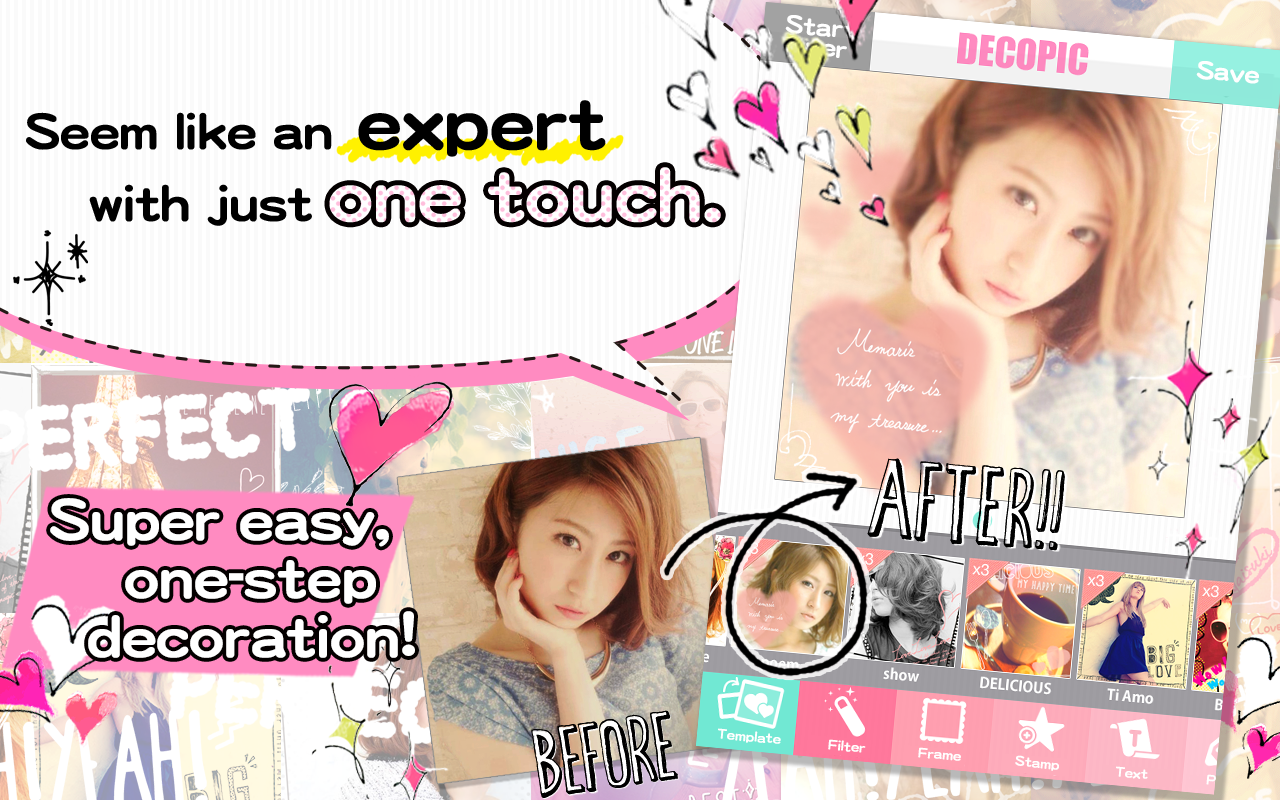 Android application DECOPIC,Kawaii PhotoEditingApp screenshort