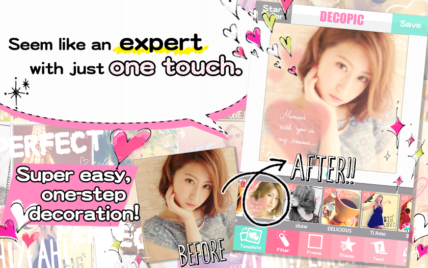 DECOPIC,Kawaii PhotoEditingApp Screen 1