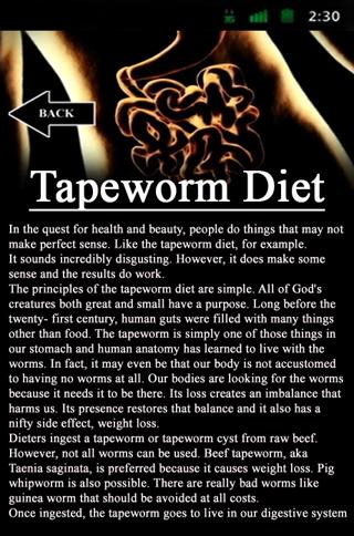 Tapeworm Diet