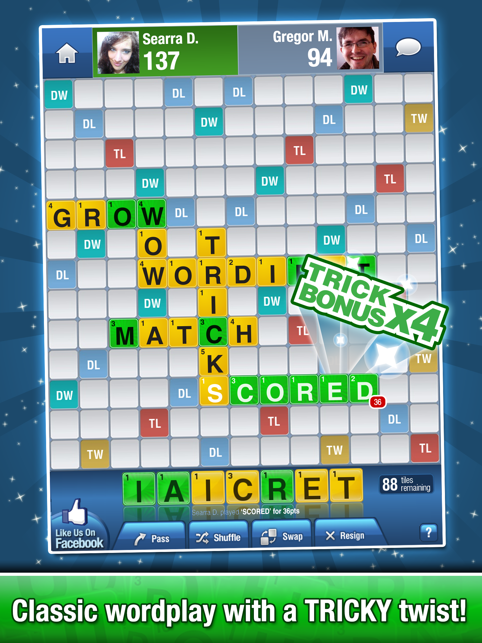 Word Trick Free (Android) reviews at Android Quality Index