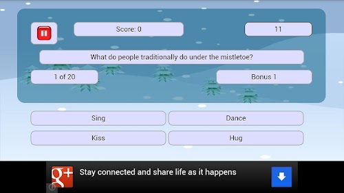 Android application Christmas Quiz screenshort