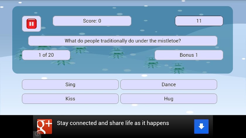 Christmas Quiz Screen 1