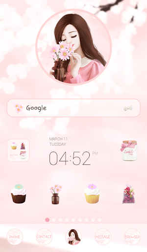 lovely pink daisy dodol theme