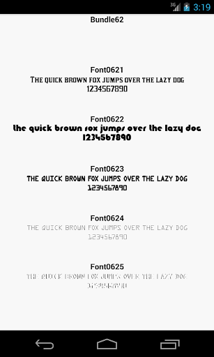 Fonts for FlipFont 62