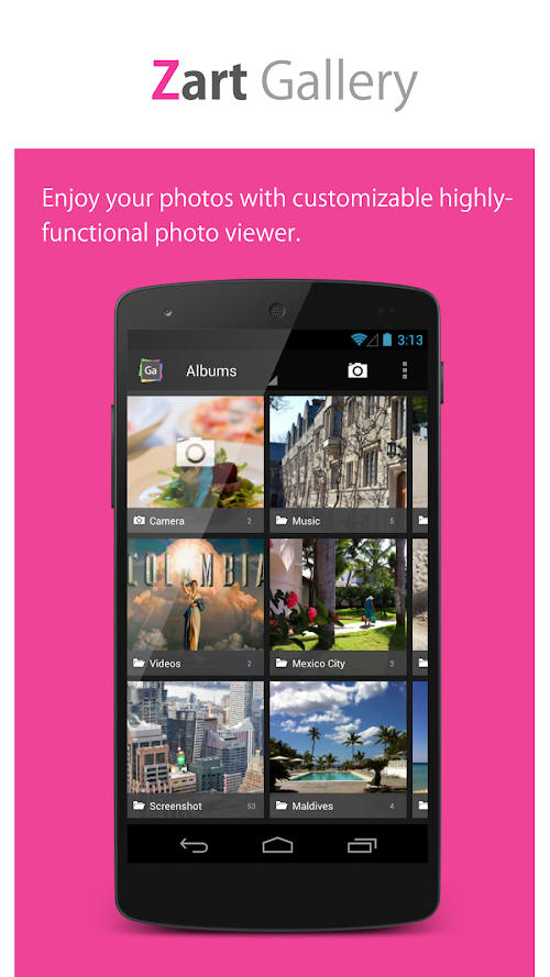 Android application Zart Gallery screenshort
