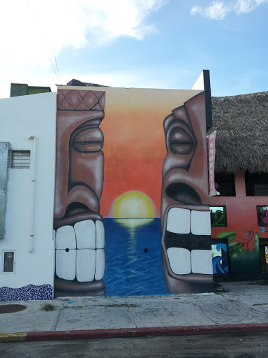 Tiki Heads Mural