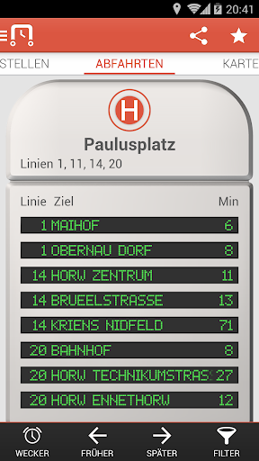 nextstop Luzern - Fahrplan