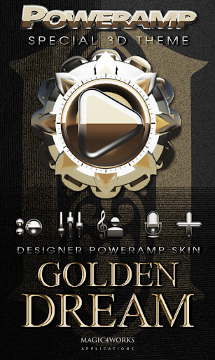 Poweramp skin Golden Dream