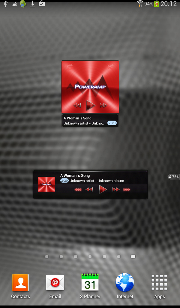 Poweramp widget - RED PLATIN Screen 2
