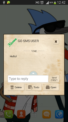 GO SMS Pro Vintage Paper