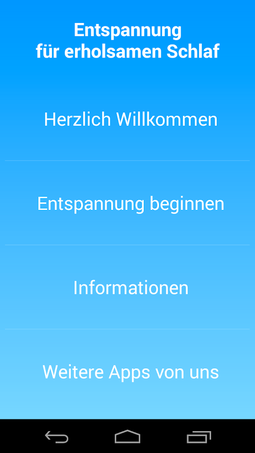 Android application Entspannung - Endlich schlafen screenshort