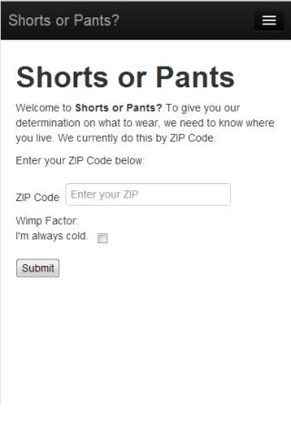 Shorts or Pants
