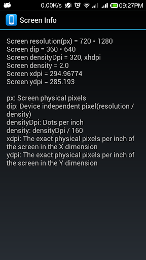 Screen Info