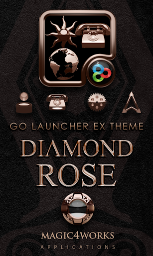 GO Launcher Theme Diamond Rose