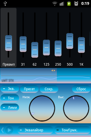 PowerAmp Blue sky skin