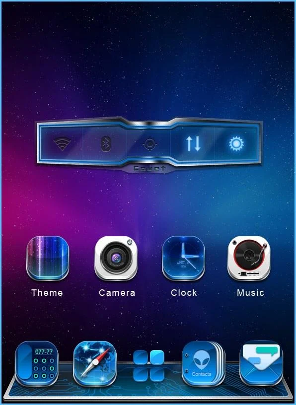 GALAXY COMET 3D LAUNCHER THEME - screenshot