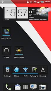 Free Slate Red - Sense 4+ HD Skin APK for PC
