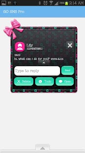 GO SMS - Sugar Bows 2 Screenshots 2