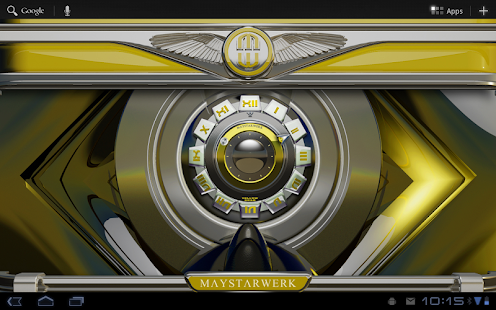 Clock Widget Yellow Gear Screenshots 3