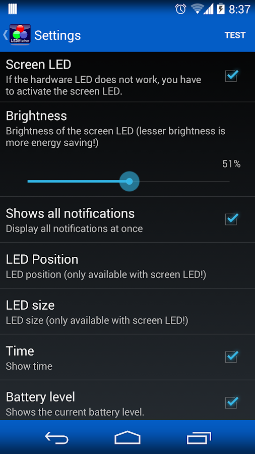 LED Blinker Notifications Lite Manage your lights Android Apps on
