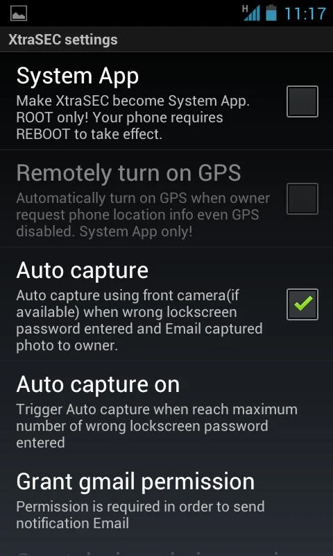 XtraSEC Phone Locator - screenshot