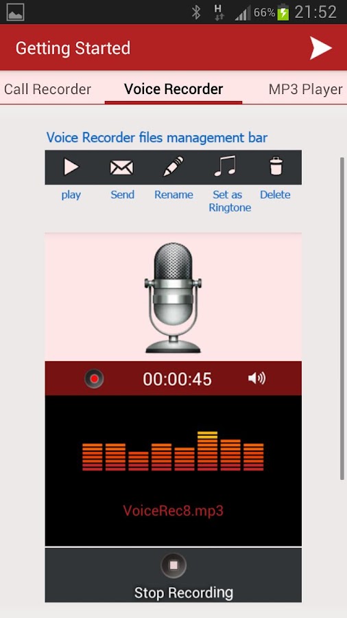MP3 InCall Recorder & Voice - screenshot