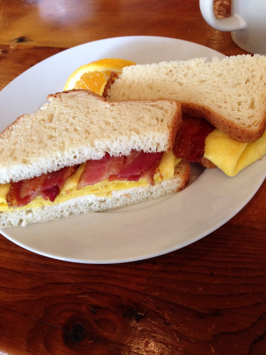 Egg and cheese breakfast sandwich with gluten-free bread