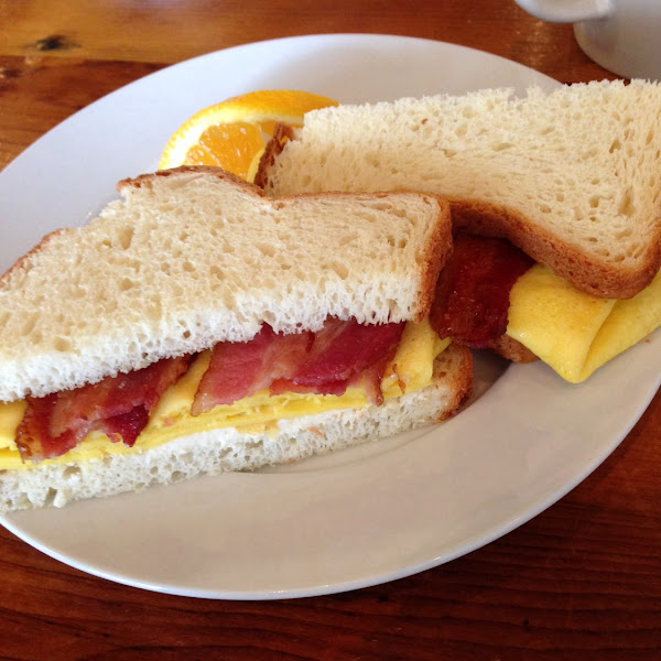 Egg and cheese breakfast sandwich with gluten-free bread