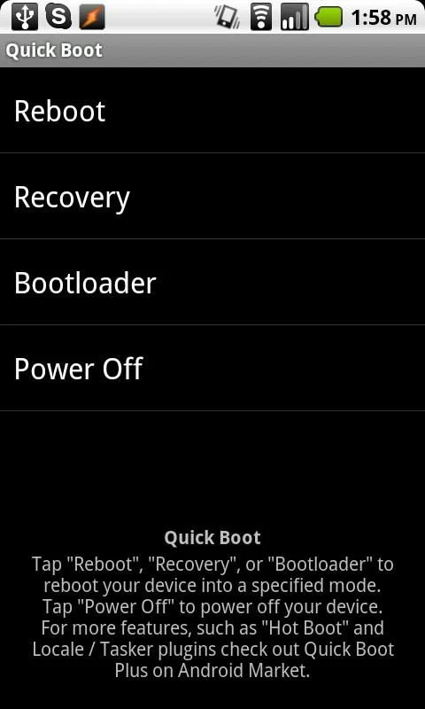   Quick Boot ( reboot): captura de tela 