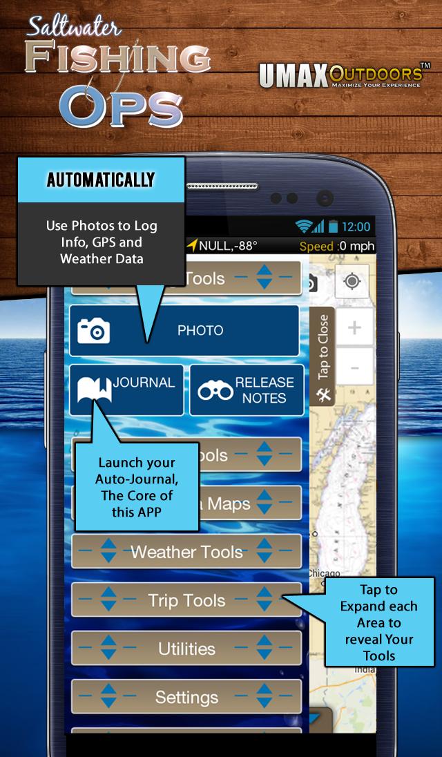 Saltwater Fishing Ops Pro GPS Screen 3
