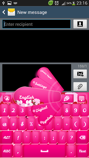 GO Keyboard Pink Flower