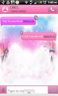 download GO SMS - Pink Princess SMS free