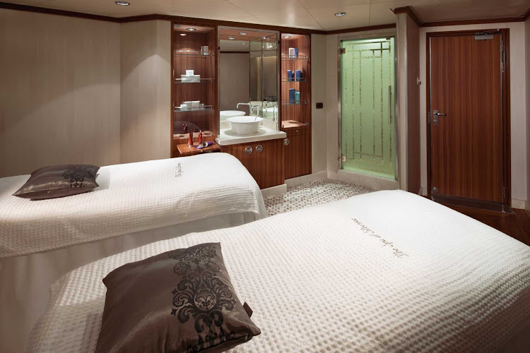 Ready for total relaxation? The Spa at Silversea on Silver Spirit offers a variety of rejuvenating treatments, including a couples massage, in nine separate rooms.