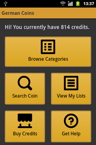 Android application German Coins screenshort