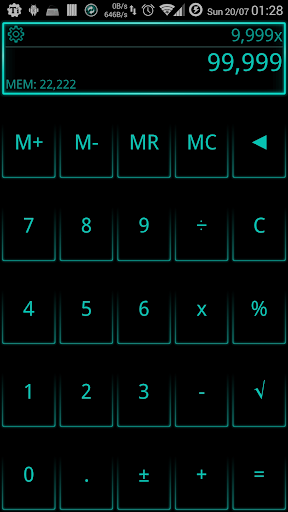 SCalc Neon Green theme