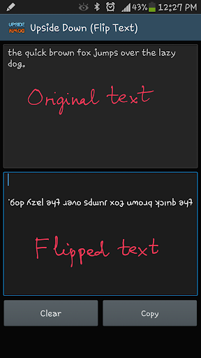 Upside Down Flip Text